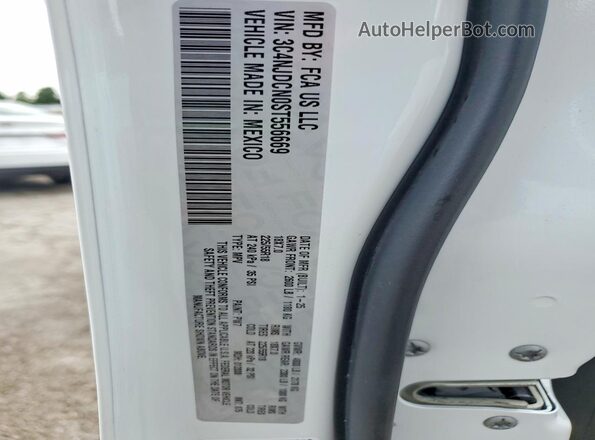 3C4NJDCN0ST556669 2025 JEEP COMPASS White Vista de la etiqueta del VIN