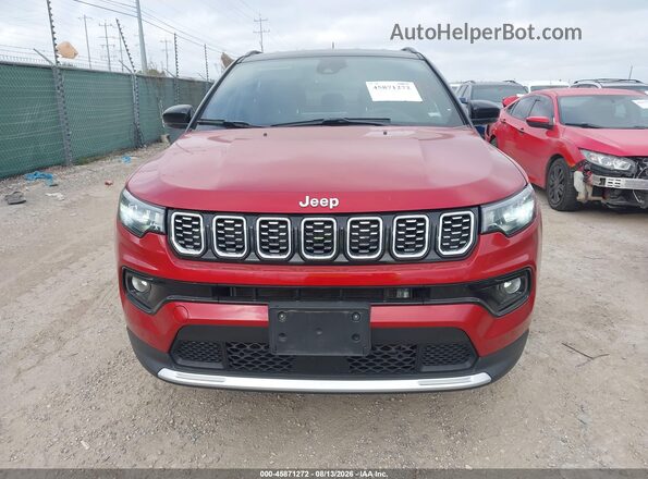 3C4NJDCN0ST605904 2025 JEEP COMPASS Maroon Instrument cluster view