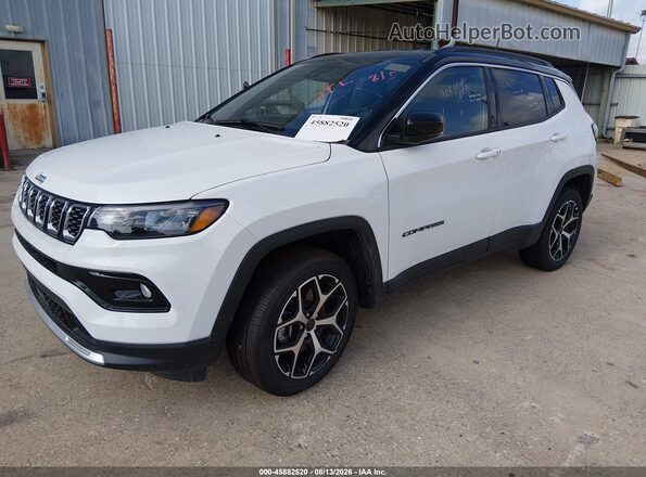 3C4NJDCN0TT212003 2026 JEEP COMPASS White Առջևի ձախ երեք քառորդ տեսարան