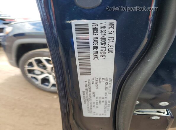 3C4NJDCN1TT203097 2026 JEEP COMPASS Blue VIN sticker view