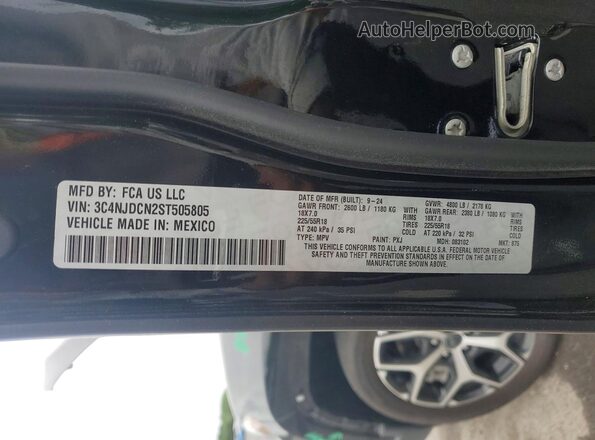 3C4NJDCN2ST505805 2025 JEEP COMPASS Black VIN կոդի պիտակի տեսք