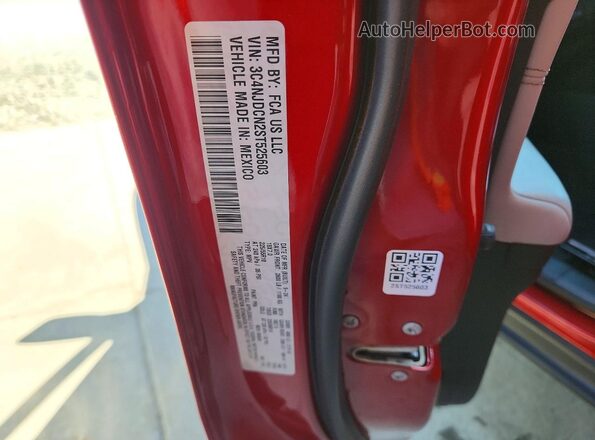 3C4NJDCN2ST525603 2025 JEEP COMPASS Red VIN կոդի պիտակի տեսք