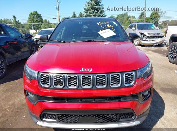 3C4NJDCN4ST545254 2025 JEEP COMPASS Red Instrument cluster view