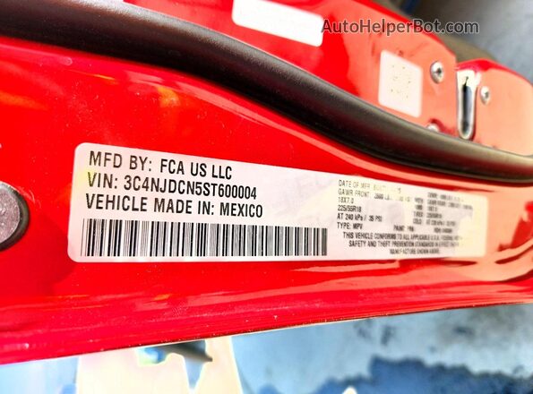 3C4NJDCN5ST600004 2025 JEEP COMPASS Красный Вид подкапотного пространства