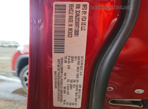 3C4NJDCNXRT138081 2024 JEEP COMPASS Red 360 interior view