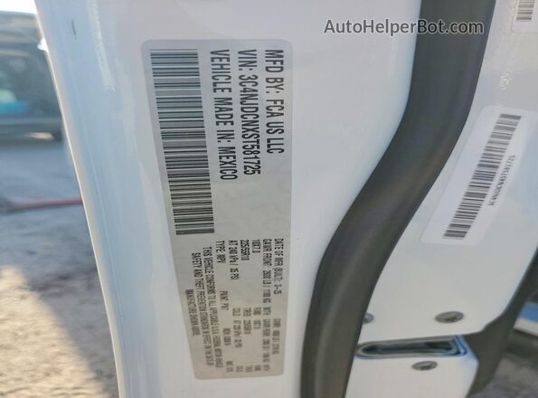 3C4NJDCNXST581725 2025 JEEP COMPASS White VIN კოდის სტიკერის ხედი