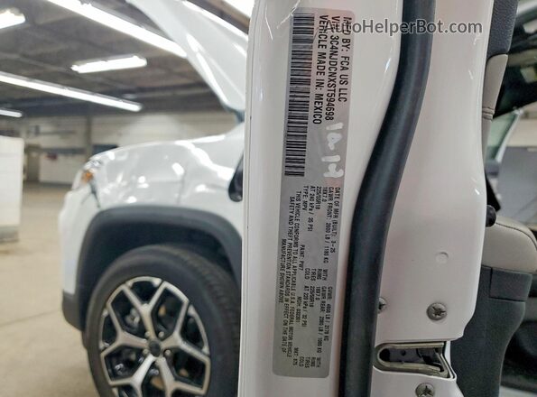 3C4NJDCNXST594698 2025 JEEP COMPASS White Вид наклейки з VIN-кодом