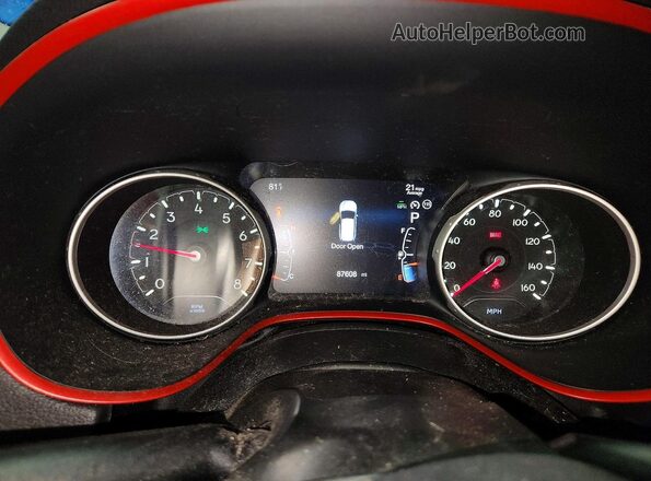 3C4NJDDB0JT375168 2018 JEEP COMPASS Blue Instrument cluster view