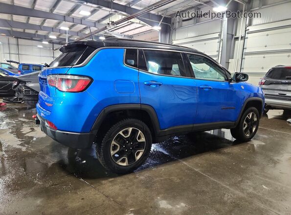 3C4NJDDB0JT375168 2018 JEEP COMPASS Blue Rear right