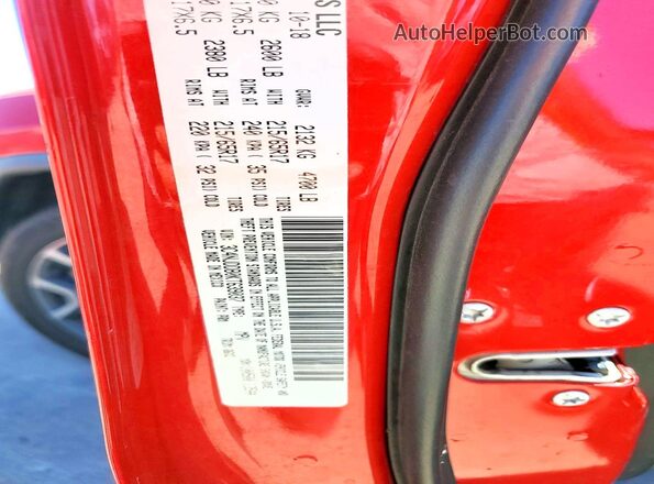 3C4NJDDB0KT639037 2019 JEEP COMPASS Red VIN կոդի պիտակի տեսք