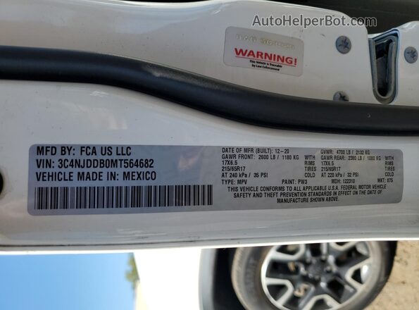 3C4NJDDB0MT564682 2021 JEEP COMPASS White Շարժիչի բաժամունքի տեսք