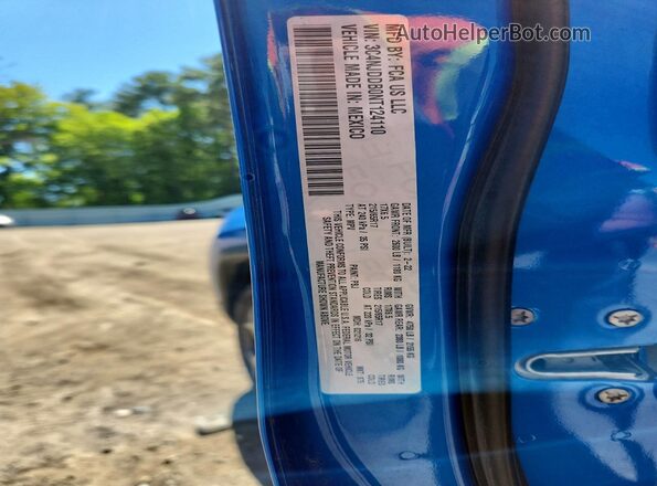 3C4NJDDB0NT124110 2022 JEEP COMPASS Blue Vista de la etiqueta del VIN