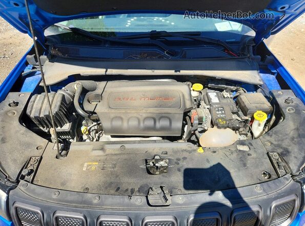 3C4NJDDB0NT124110 2022 JEEP COMPASS Blue Vista del compartimento del motor