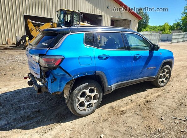 3C4NJDDB0NT124110 2022 JEEP COMPASS Blue Trasero derecho