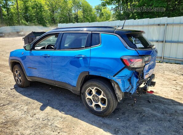 3C4NJDDB0NT124110 2022 JEEP COMPASS Blue Trasero izquierdo