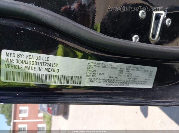 3C4NJDDB1NT224152 2022 JEEP COMPASS Black Հետևի նստատեղերի տեսք
