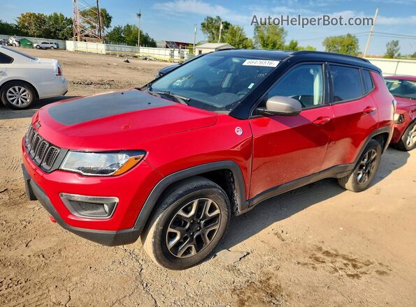 3C4NJDDB3JT441955 2018 JEEP COMPASS Red Rear left