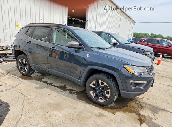 3C4NJDDB5JT174706 2018 JEEP COMPASS Blue Delantero derecho