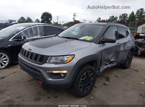 3C4NJDDB5KT668890 2019 JEEP COMPASS Gray წინა მარცხენა ხედი სამი მეოთხედიდან