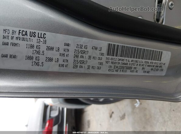 3C4NJDDB5KT668890 2019 JEEP COMPASS Gray ძრავის განყოფილების ხედი