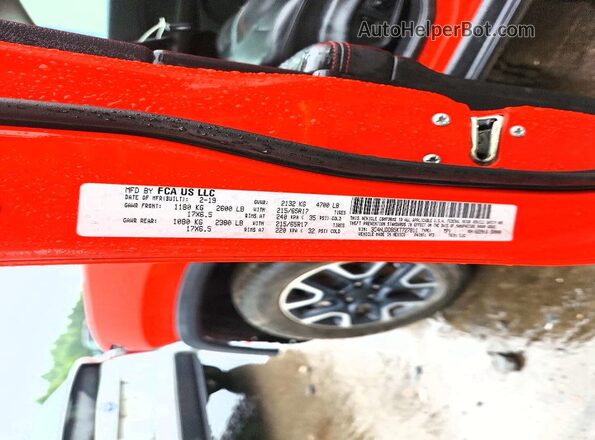 3C4NJDDB5KT727811 2019 JEEP COMPASS Orange Панорамний вид салону 360°