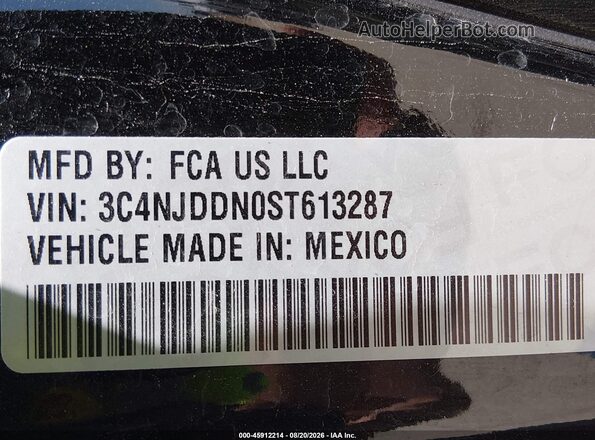 3C4NJDDN0ST613287 2025 JEEP COMPASS Black Շարժիչի բաժամունքի տեսք