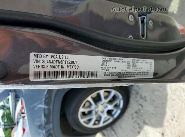 3C4NJDFN6RT123976 2024 JEEP COMPASS Gray Vista de la etiqueta del VIN