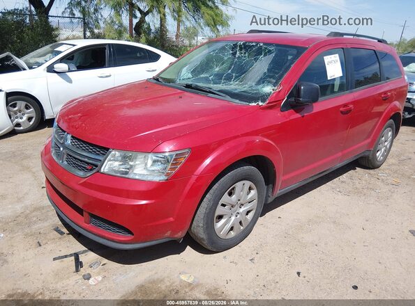 3C4PDCAB0GT222863 2016 DODGE JOURNEY Red Առջևի ձախ երեք քառորդ տեսարան