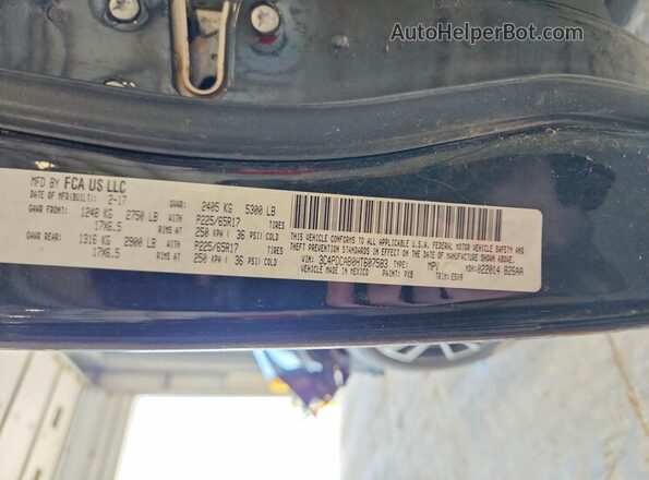 3C4PDCAB0HT607583 2017 DODGE JOURNEY Black 360 interior view