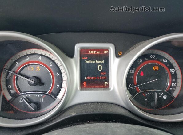 3C4PDCAB0HT684261 2017 DODGE JOURNEY Black Սարքավորումների վահանակի տեսք