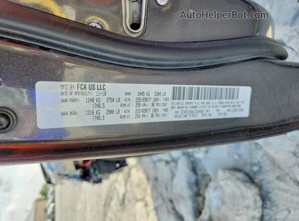 3C4PDCAB0JT530493 2018 DODGE JOURNEY Серый Вид наклейки с VIN-кодом