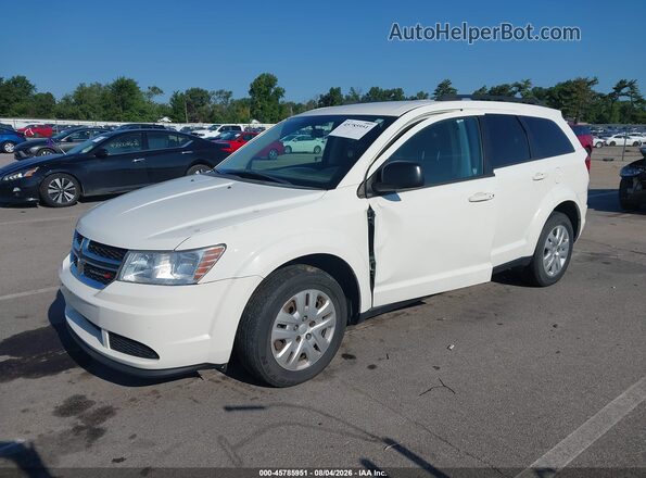 3C4PDCAB1HT507458 2017 DODGE JOURNEY White Vista tres cuartos delantera izquierda