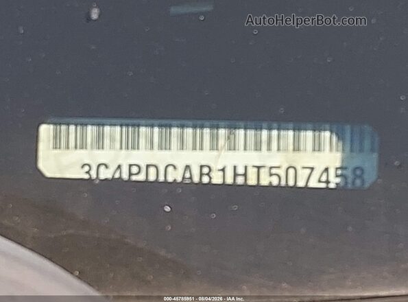 3C4PDCAB1HT507458 2017 DODGE JOURNEY White Vista del compartimento del motor