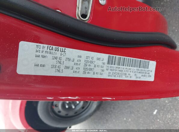 3C4PDCAB1HT673298 2017 DODGE JOURNEY Red Вид підкапотного простору