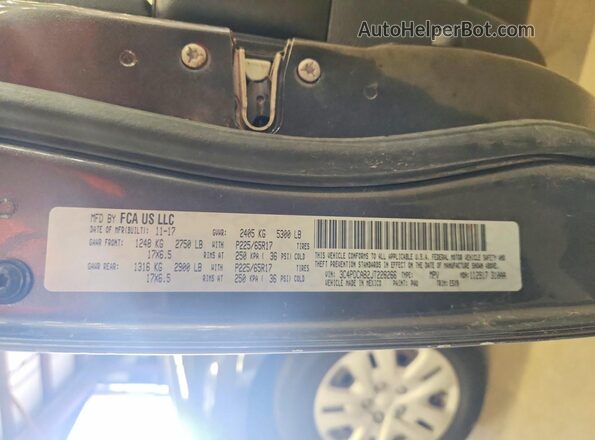 3C4PDCAB2JT228266 2018 DODGE JOURNEY Gray Вид наклейки з VIN-кодом