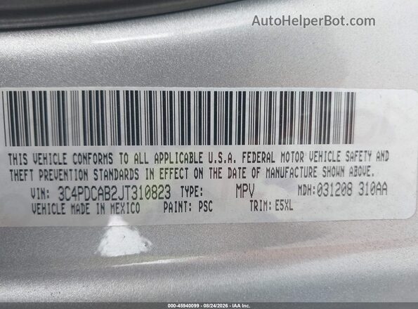 3C4PDCAB2JT310823 2018 DODGE JOURNEY Silver Widok komory silnika