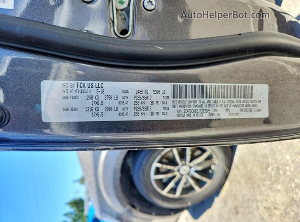3C4PDCAB2JT383805 2018 DODGE JOURNEY Charcoal VIN კოდის სტიკერის ხედი