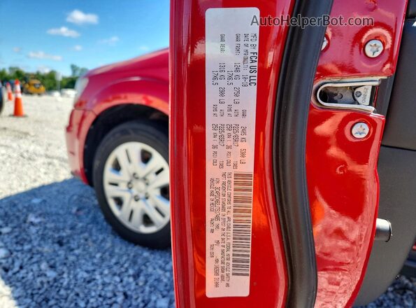 3C4PDCAB2JT517485 2018 DODGE JOURNEY Red VIN կոդի պիտակի տեսք