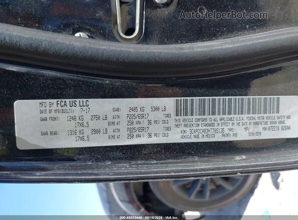 3C4PDCAB3HT705135 2017 DODGE JOURNEY Black Շարժիչի բաժամունքի տեսք