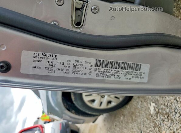 3C4PDCAB3JT188876 2018 DODGE JOURNEY Silver Vista de la etiqueta del VIN