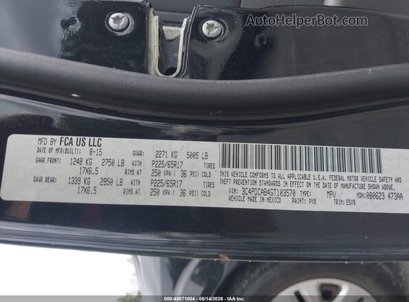 3C4PDCAB4GT103570 2016 DODGE JOURNEY Black Շարժիչի բաժամունքի տեսք