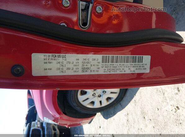 3C4PDCAB4GT245370 2016 DODGE JOURNEY Red VIN կոդի պիտակի տեսք