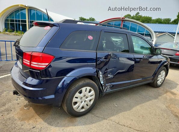 3C4PDCAB6KT747175 2019 DODGE JOURNEY Blue Rear right