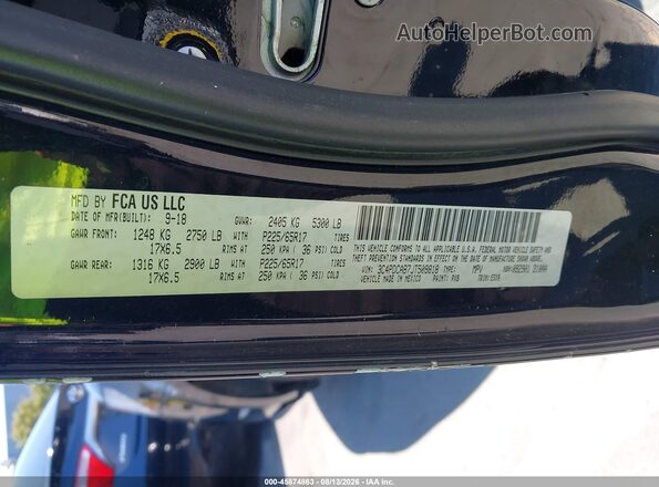 3C4PDCAB7JT509818 2018 DODGE JOURNEY Black Вид підкапотного простору