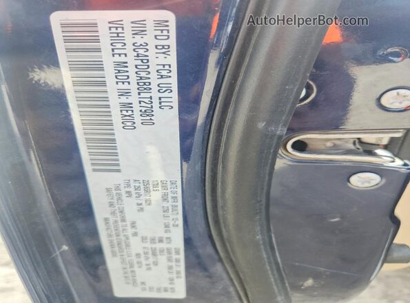 3C4PDCAB8LT279810 2020 DODGE JOURNEY Blue Widok naklejki z numerem VIN