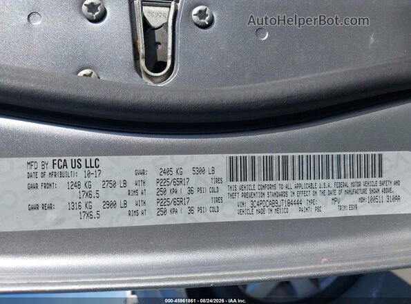 3C4PDCAB9JT184444 2018 DODGE JOURNEY Silver Widok komory silnika