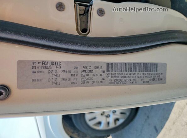 3C4PDCAB9JT295754 2018 DODGE JOURNEY Белый Вид наклейки с VIN-кодом