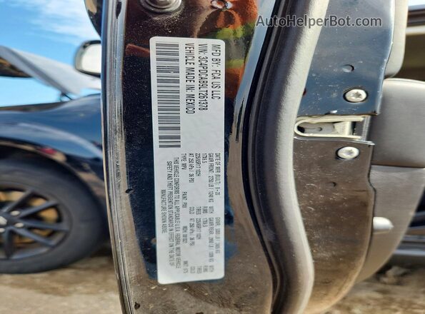 3C4PDCAB9LT261378 2020 DODGE JOURNEY Black Вид наклейки з VIN-кодом