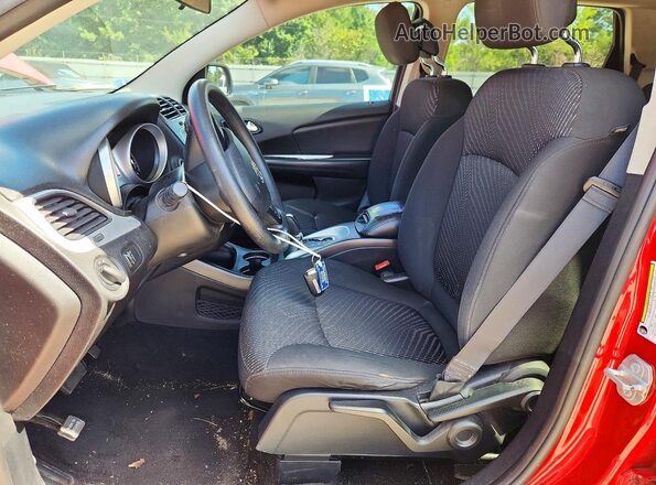 3C4PDCABXGT169184 2016 DODGE JOURNEY Red Вид салону спереду