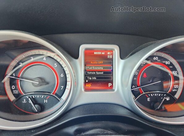3C4PDCABXGT169184 2016 DODGE JOURNEY Red Вид щитка приладів